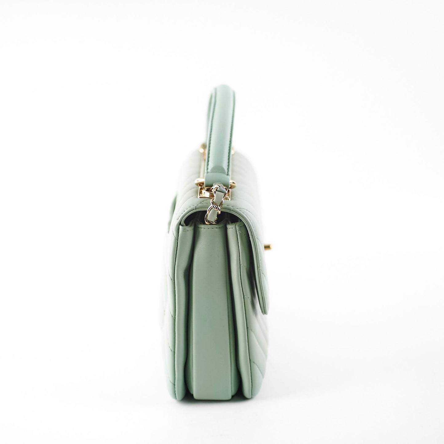 Chanel Trendy CC Chevron Light Green Aqua 25 series