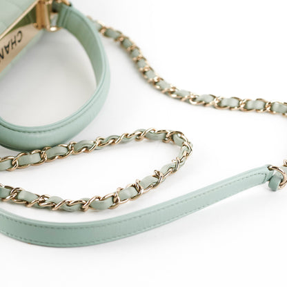 Chanel Trendy CC Chevron Light Green Aqua 25 series