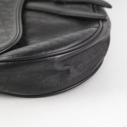 Christian Dior Mens Oblique Leather Saddle Bag