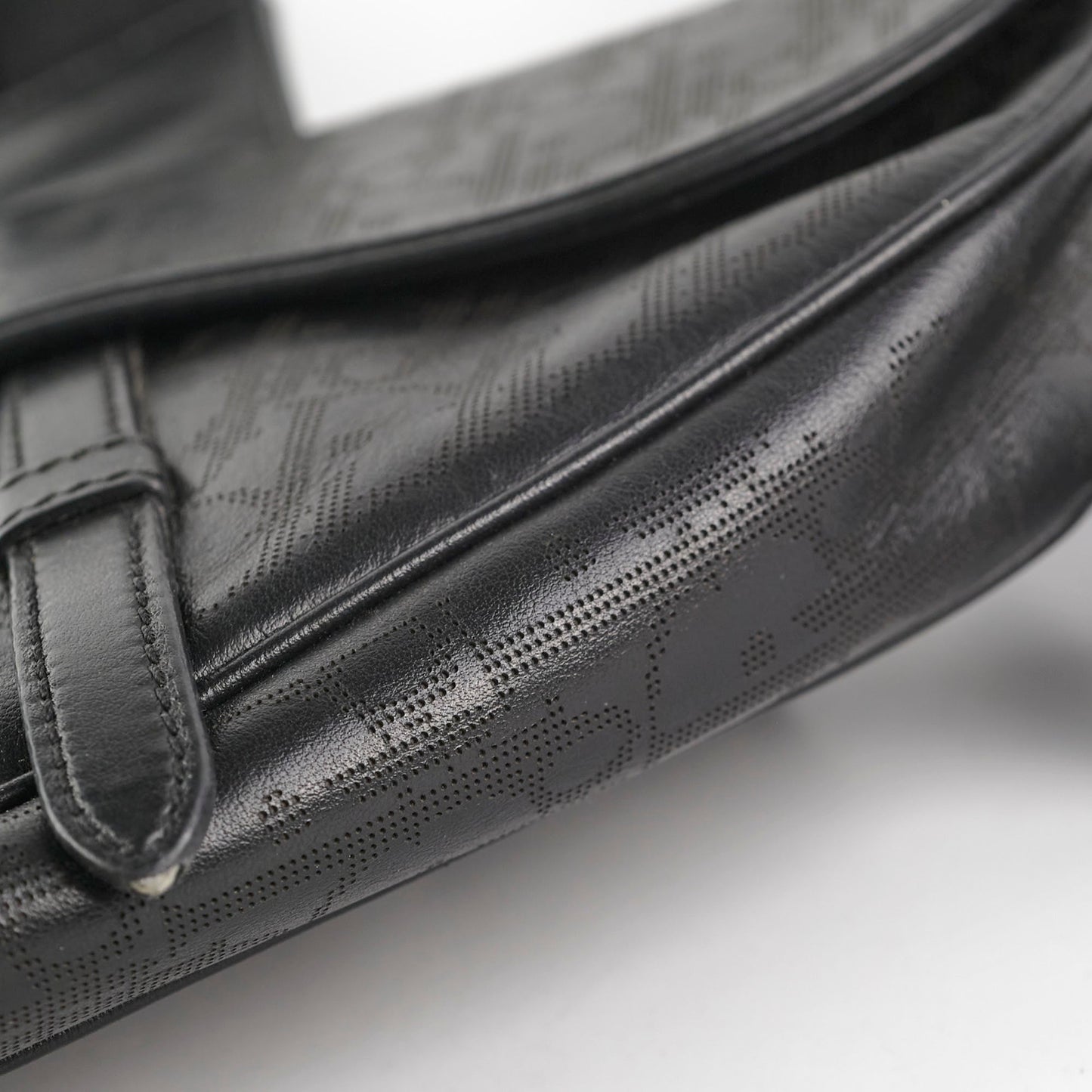Christian Dior Mens Oblique Leather Saddle Bag