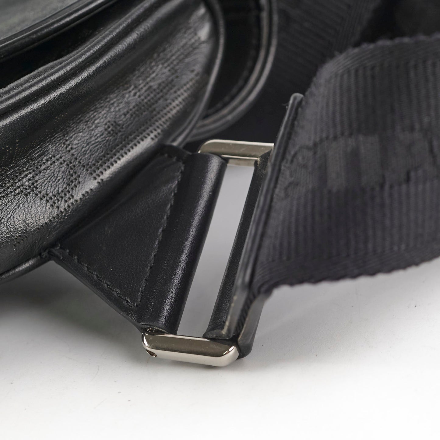 Christian Dior Mens Oblique Leather Saddle Bag