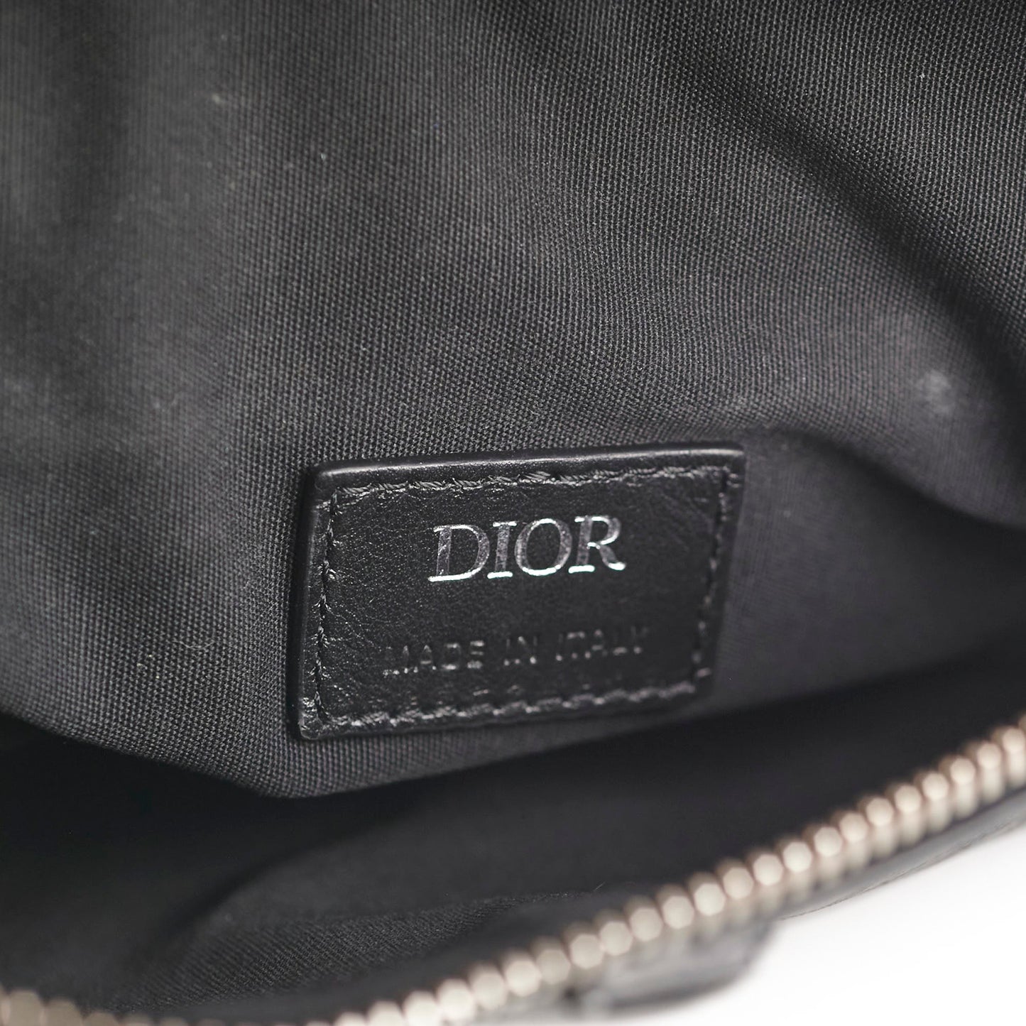 Christian Dior Mens Oblique Leather Saddle Bag