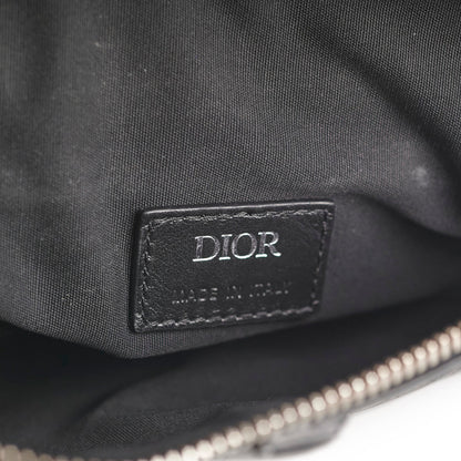 Christian Dior Mens Oblique Leather Saddle Bag