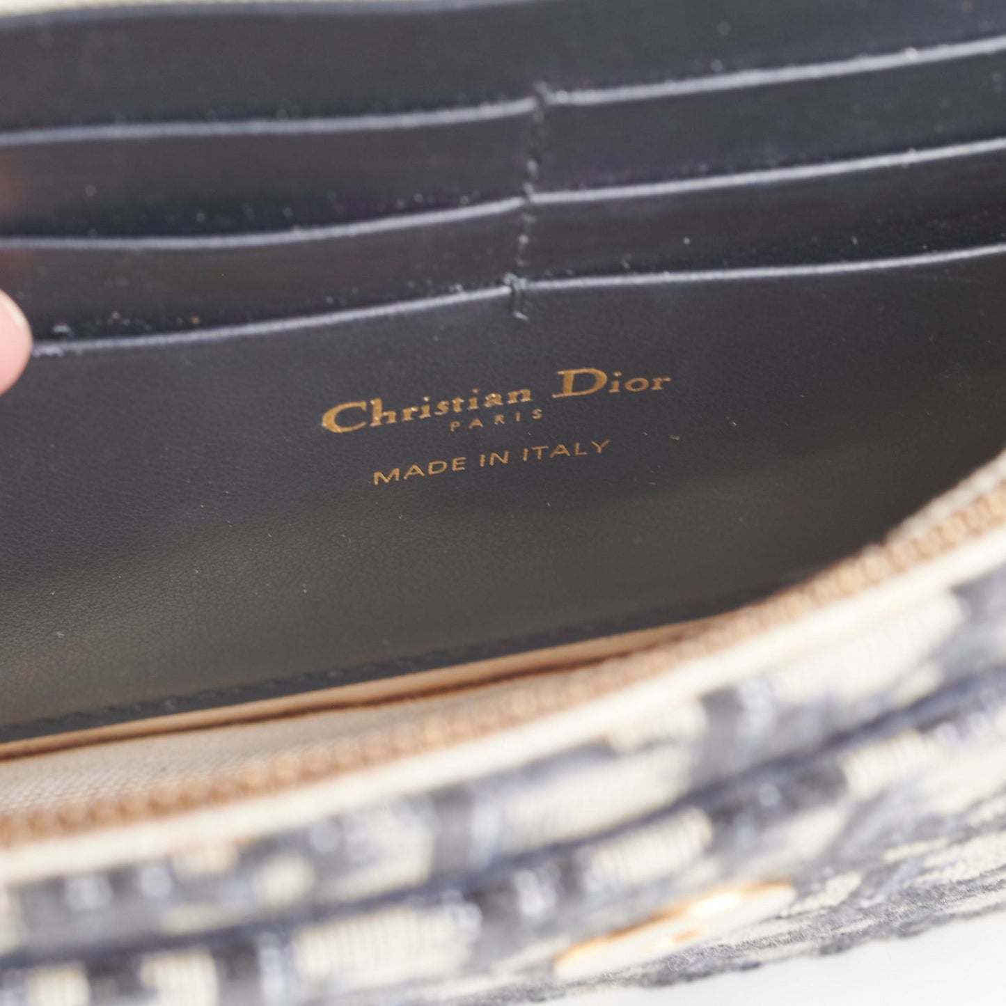 Christian Dior Saddle Oblique Wallet On Chain