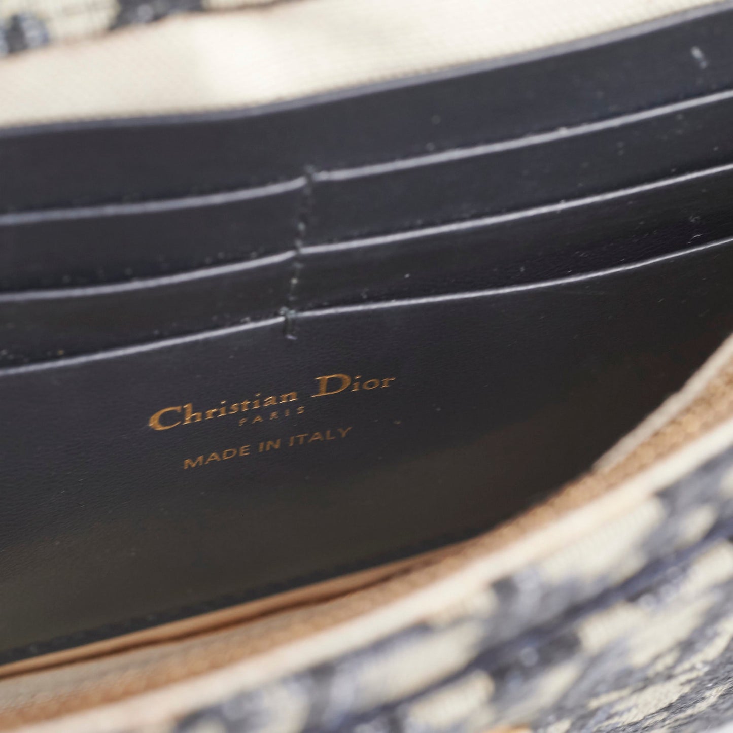 Christian Dior Saddle Oblique Wallet On Chain