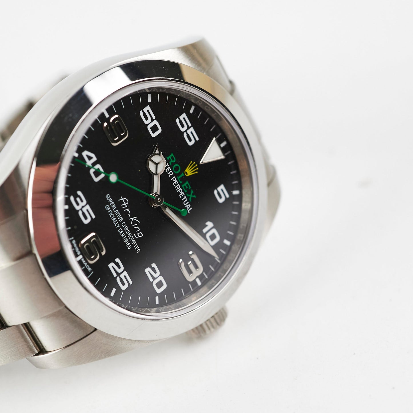 Rolex Air King 40mm Steel Black Dial Watch