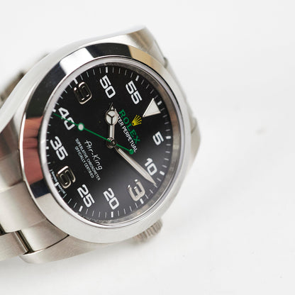 Rolex Air King 40mm Steel Black Dial Watch