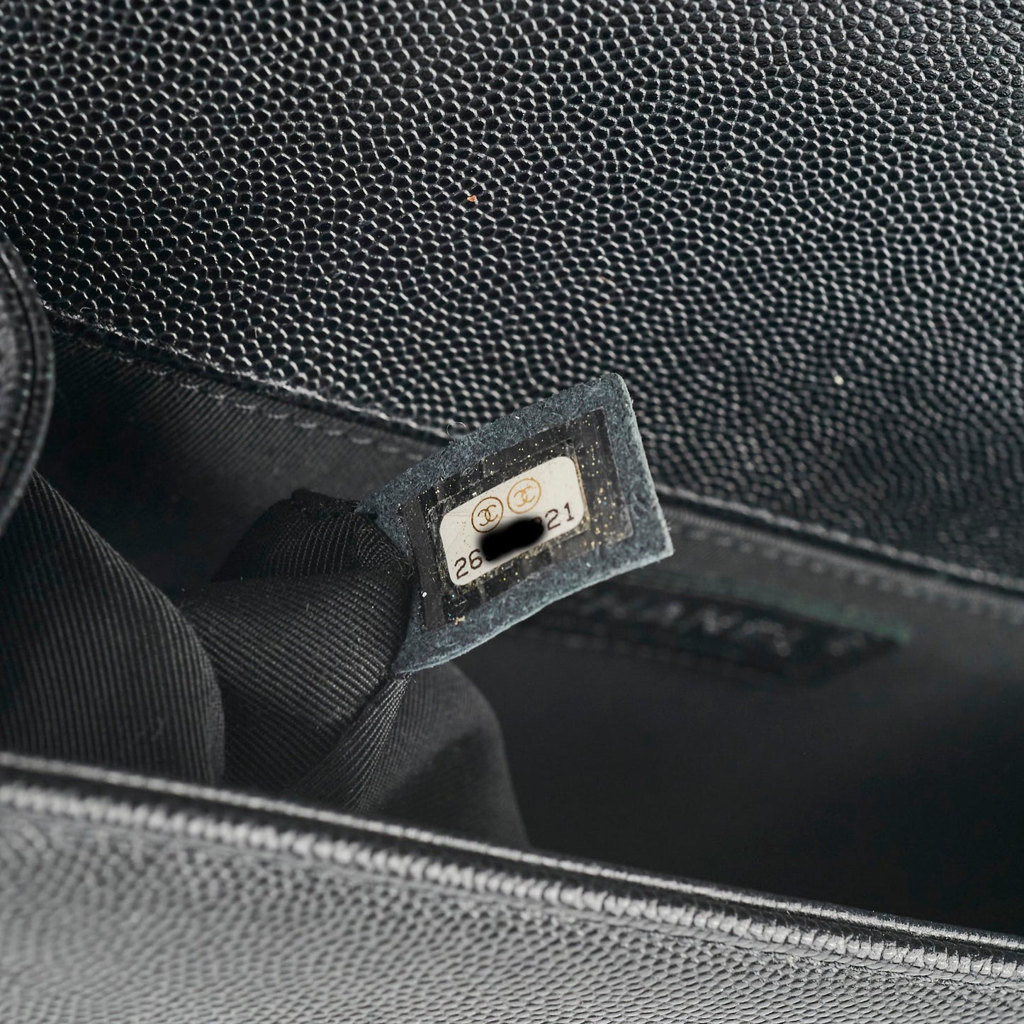 Chanel Old Boy Medium Black Caviar