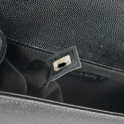 Chanel Old Boy Medium Black Caviar