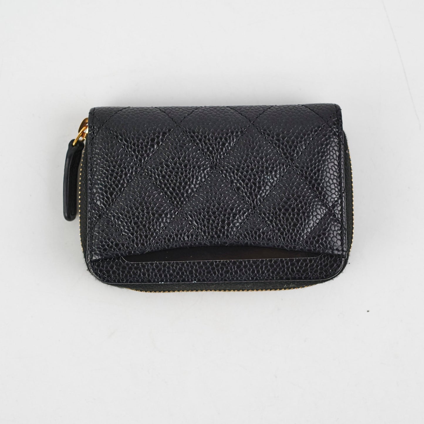 Chanel Caviar Zippy CardHolder Black 31Series