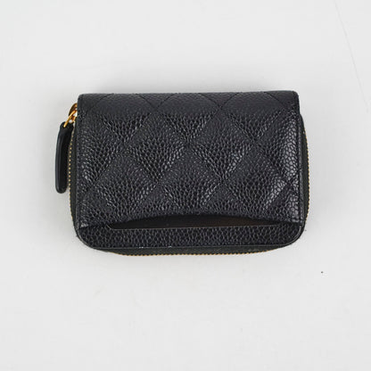 Chanel Caviar Zippy CardHolder Black 31Series