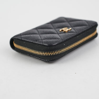 Chanel Caviar Zippy CardHolder Black 31Series