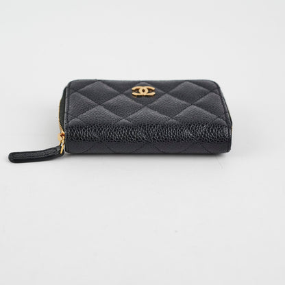 Chanel Caviar Zippy CardHolder Black 31Series