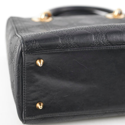 Dior Medium Lady Dior Cannage Bag Black