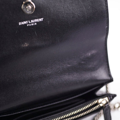 Saint Laurent Sunset Mini Corc Embossed Black