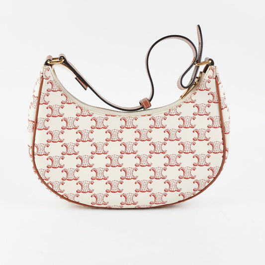 Celine Ava Triomphe Canvas Red