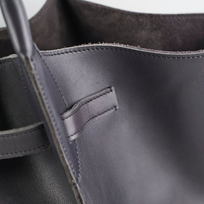 Celine Big Bag Leather Tote Calfskin Dark Grey