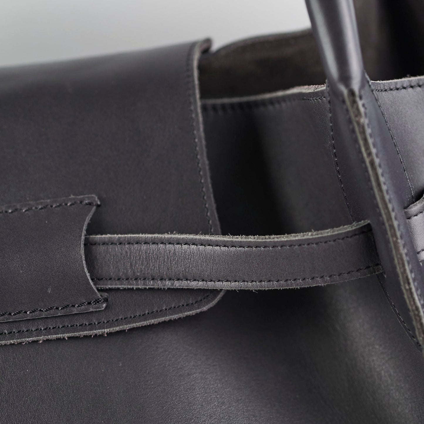 Celine Big Bag Leather Tote Calfskin Dark Grey