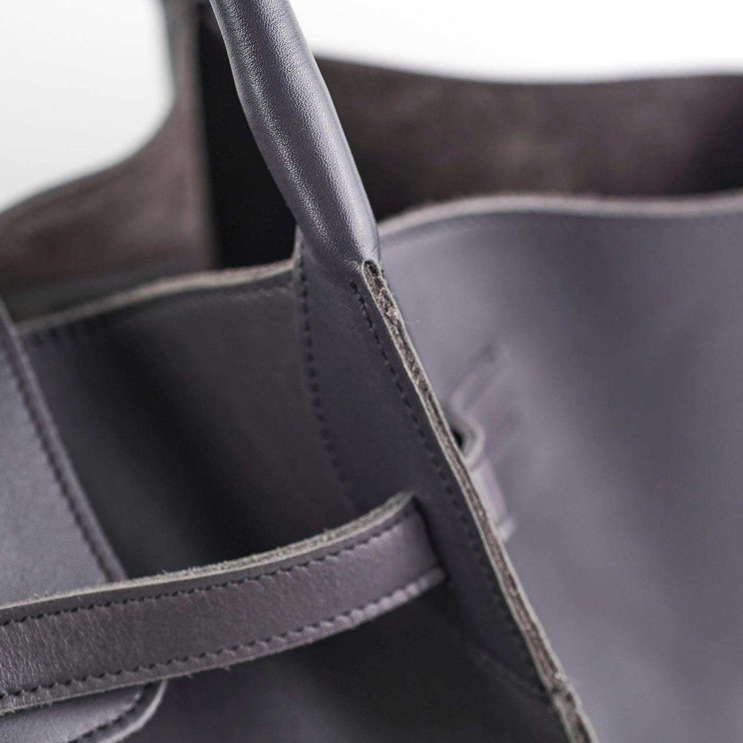 Celine Big Bag Leather Tote Calfskin Dark Grey