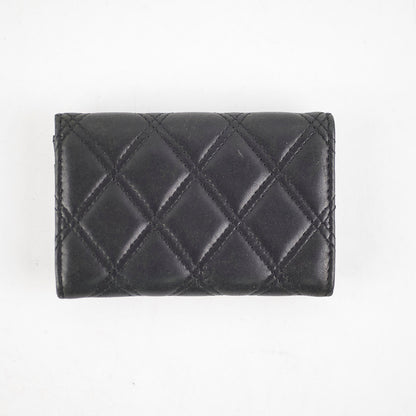 Chanel Black Flap Lambskin Cardholder - Series 20