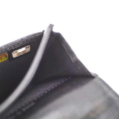 Chanel Black Flap Lambskin Cardholder - Series 20