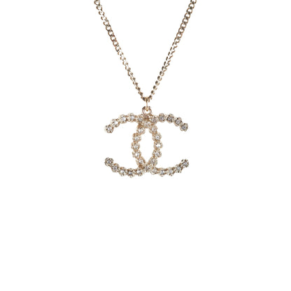 Chanel Gold Rhinestone Necklace Costume Jewellery