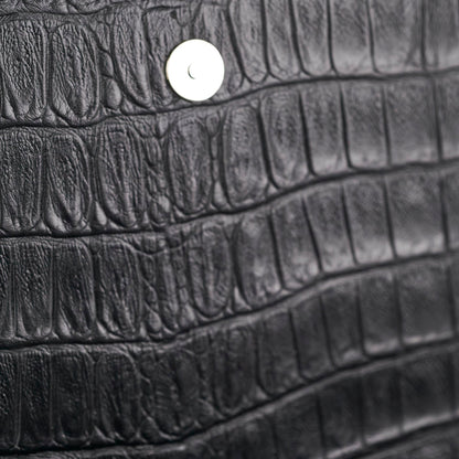 Saint Laurent Black Croc Embossed Crossbody