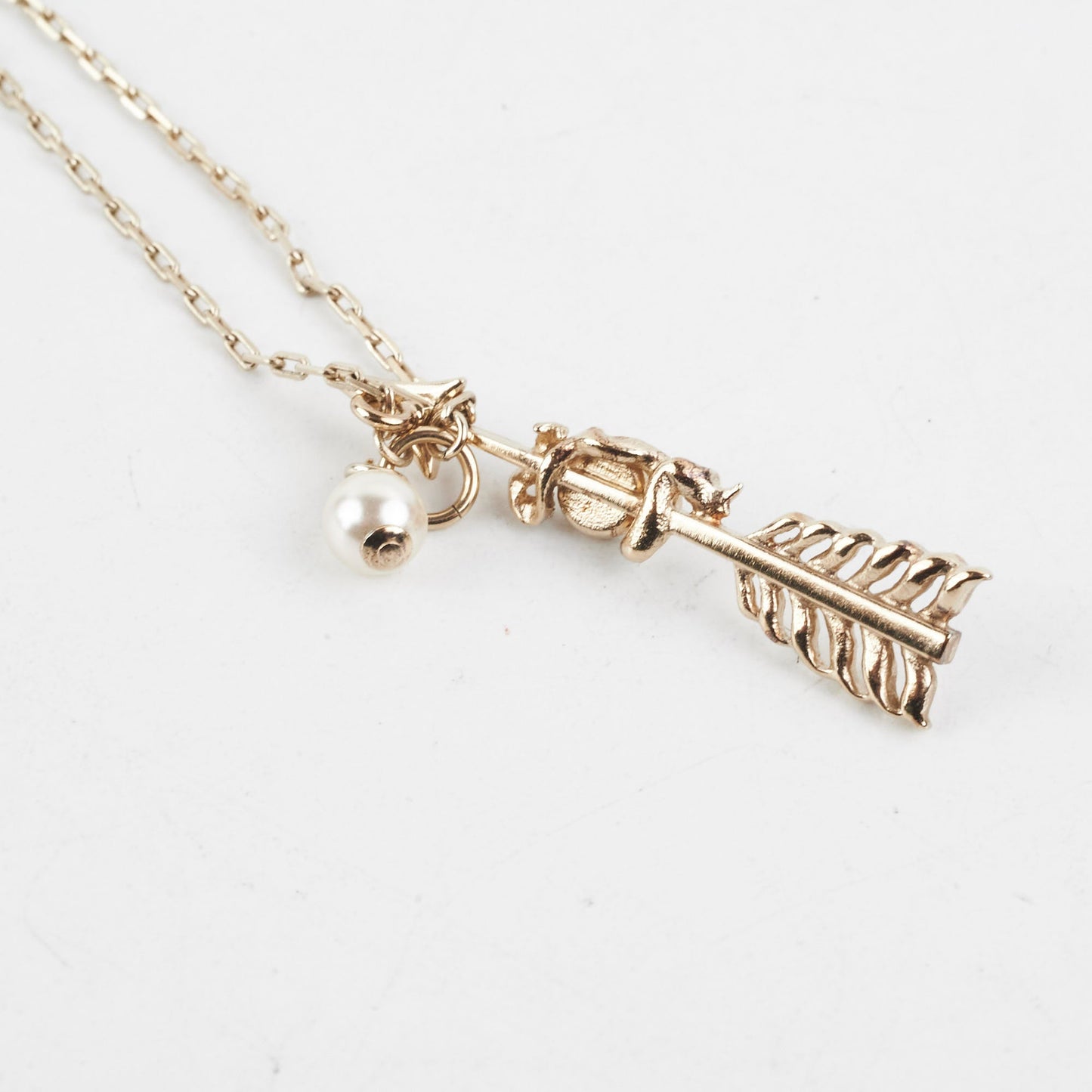 Chanel Crystal Pearl Arrow Necklace Costume Jewellery