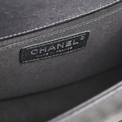 Chanel Boy Old Medium Black Chevron