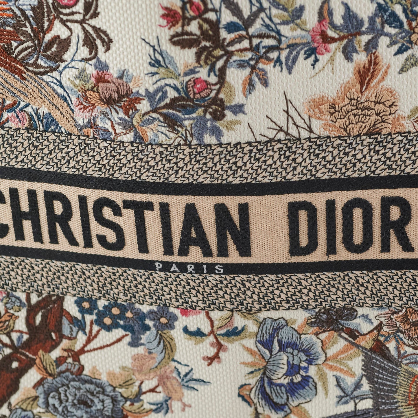 Christian Dior Embriodered Large Book Tote