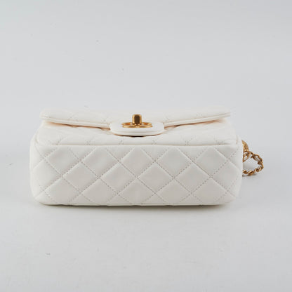 Chanel Pearl Crush Mini Rectangular White