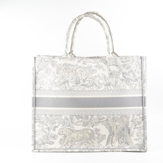 Christian Dior Large Book Tote Grey