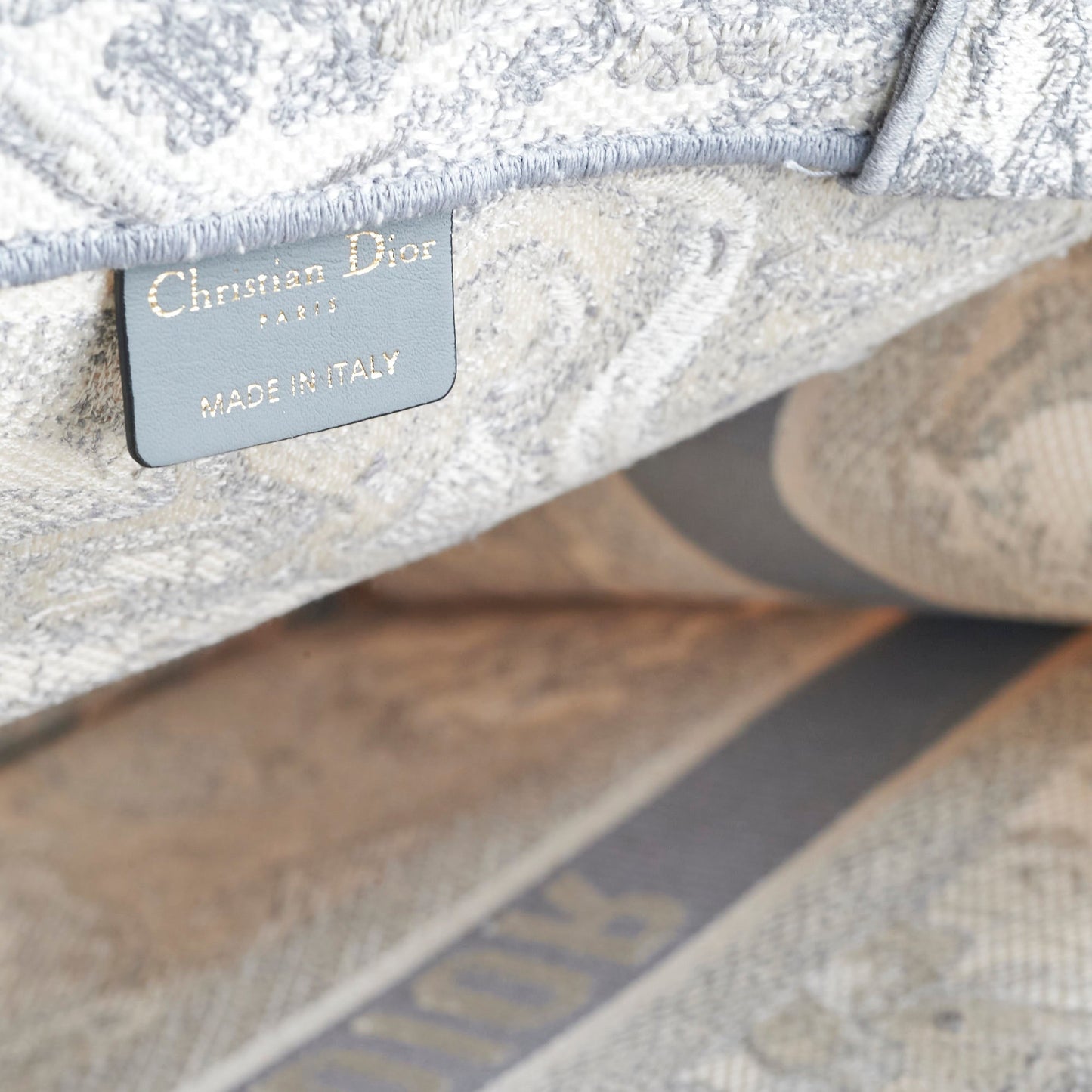 Christian Dior Large Book Tote Grey
