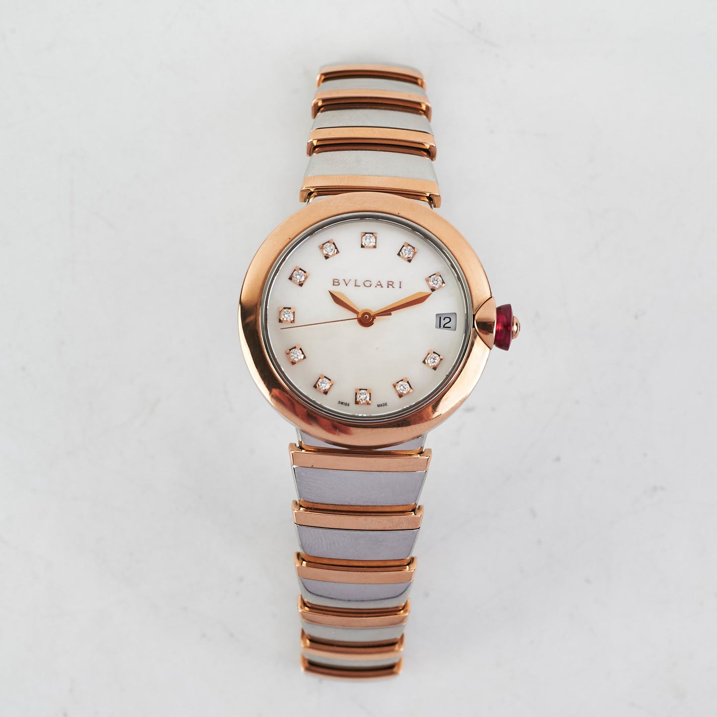 Deal of The Week - Bvlgari Lucea Rose Gold Diamond MOP Dial Watch