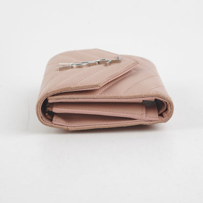 Saint Laurent Matelesse Bi-Fold Wallet Light Pink