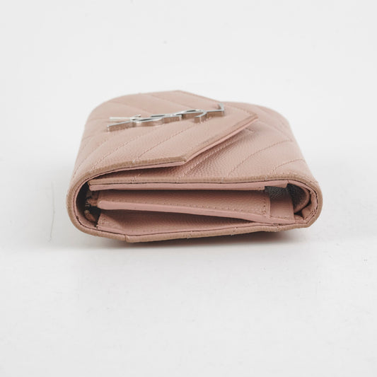 Saint Laurent Matelesse Bi-Fold Wallet Light Pink