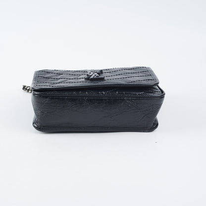 Saint Laurent Niki Wallet On Chain Black