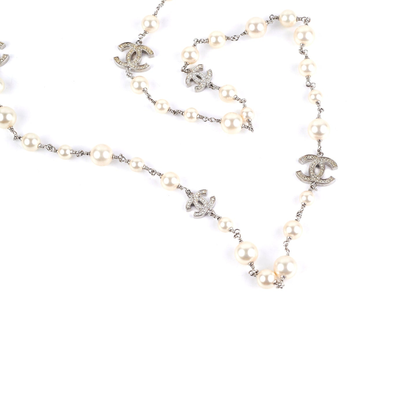 Chanel CC Pearls Long Necklace