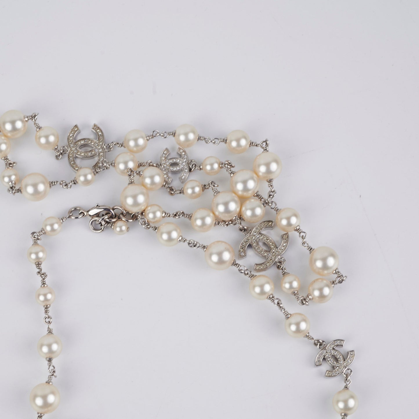 Chanel CC Pearls Long Necklace