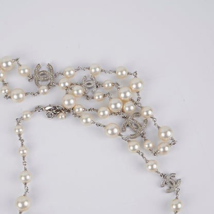 Chanel CC Pearls Long Necklace