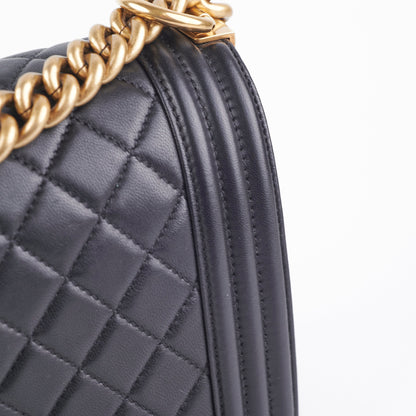 Chanel Old Medium Boy Black