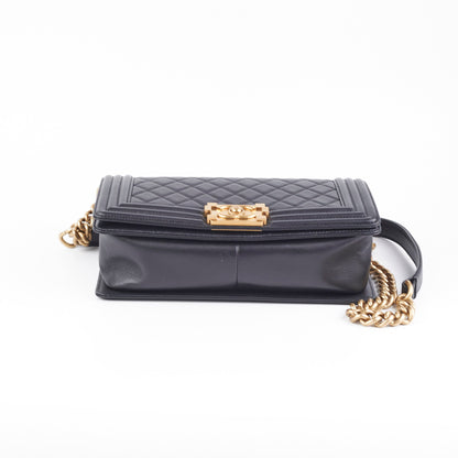 Chanel Old Medium Boy Black