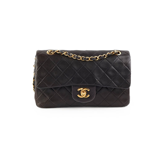 Chanel Vintage Small Classic Flap Dark Brown Lambskin - Series 3