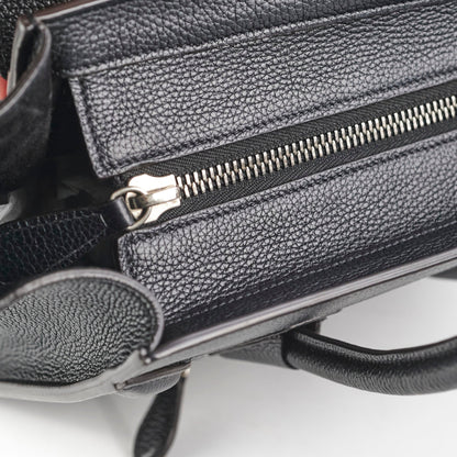 Celine Micro Luggage Pebbled Leather Black
