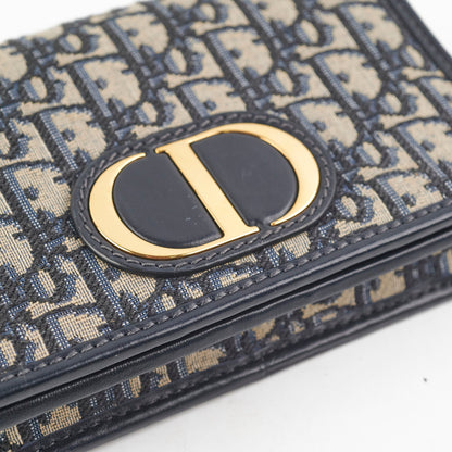 Christian Dior 2 n 1 Oblique Pouch Blue