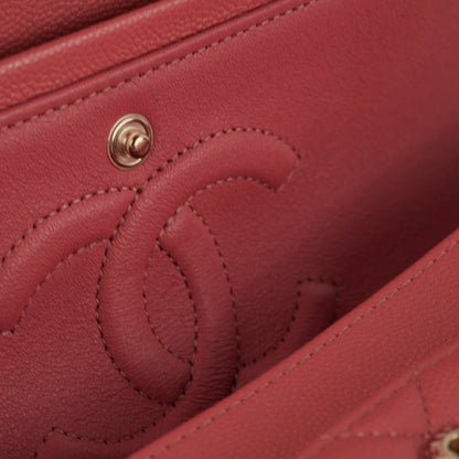 Chanel Caviar Medium/Large Double Classic Flap Pink