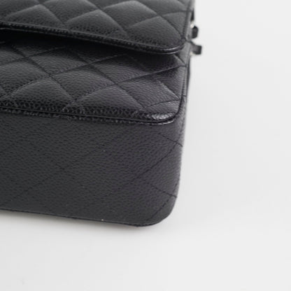 Chanel Medium Classic Flap Caviar Black (Microchip)