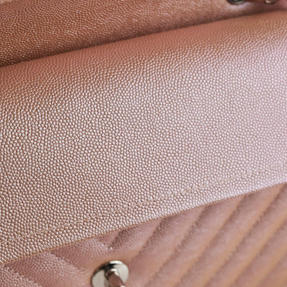 Chanel Medium Classic Double Flap Iridesent Rose Gold 18B