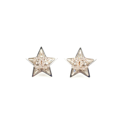 Chanel Star CC Logo Stud Earrings Costume Jewellery