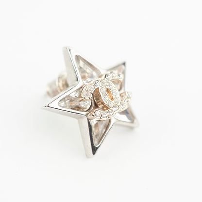Chanel Star CC Logo Stud Earrings Costume Jewellery